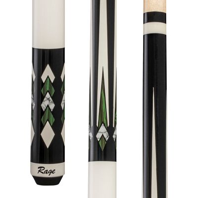 Rage Green Cascades Wrapless Cue, 100% hard rock maple construction, product photo