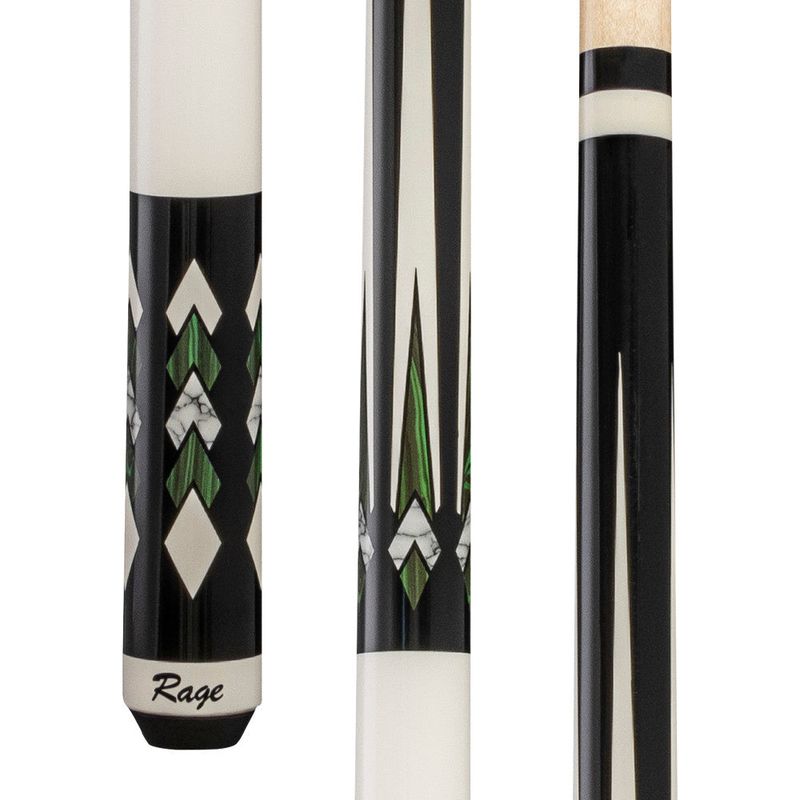 Rage Green Cascades Wrapless Cue, 100% hard rock maple construction, product photo