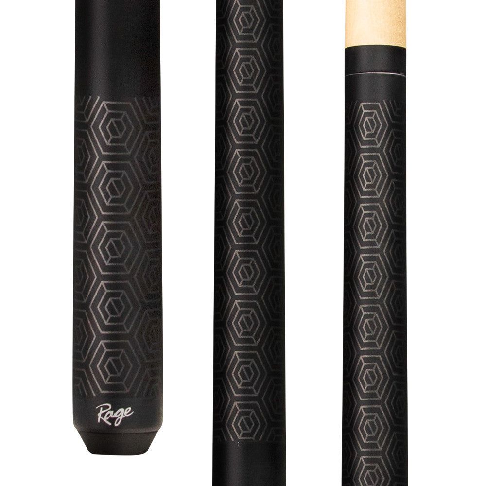 Rage Matte Raven Rambler Wrapless Cue, 100% hard rock maple construction, product photo