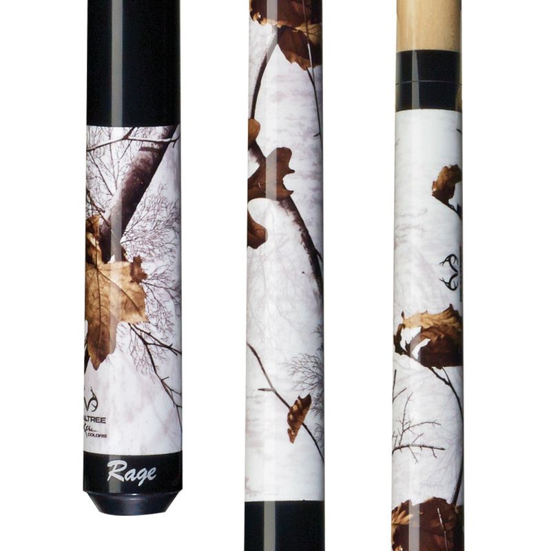 Rage Realtree Xtra Snow Camo Shorty Cue, 100% hard rock maple construction, product photo