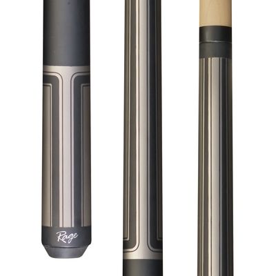 Rage Matte Silver Bolt Wrapless Cue, 100% hard rock maple construction, product photo
