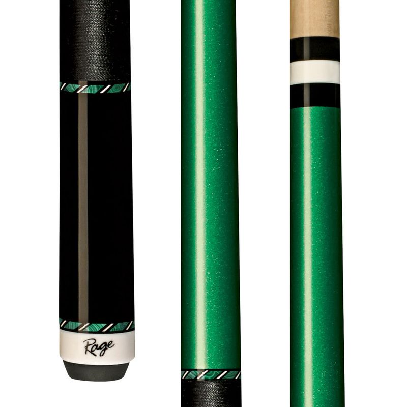 Rage Lucky Green Cue with Black Nylon Wrap, 100% hard rock maple construction, product photo