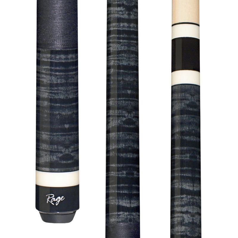 Rage Midnight Dip Cue with Grey Nylon Wrap, 100% hard rock maple construction, product photo