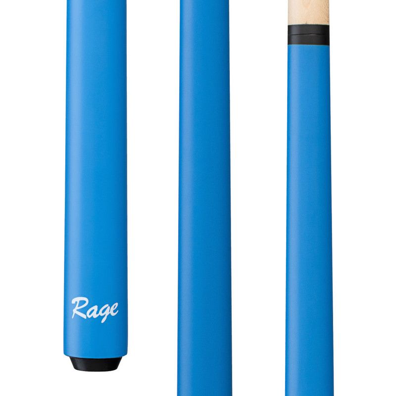 Rage Electric Blue Youth Cue, 100% hard rock maple construction, product photo