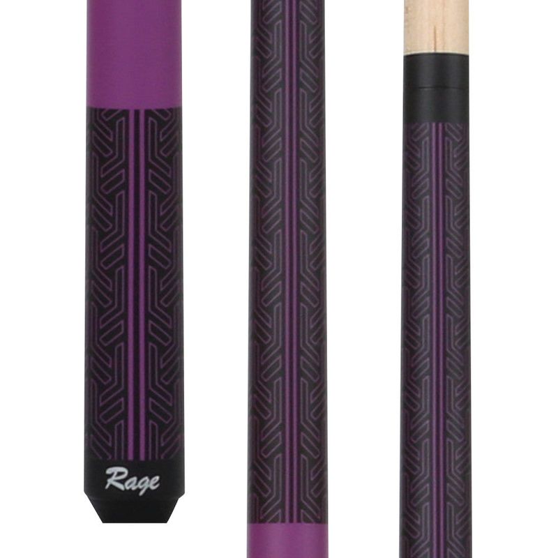 Rage Matte Purple Galaxy Wrapless Cue, 100% hard rock maple construction, product photo
