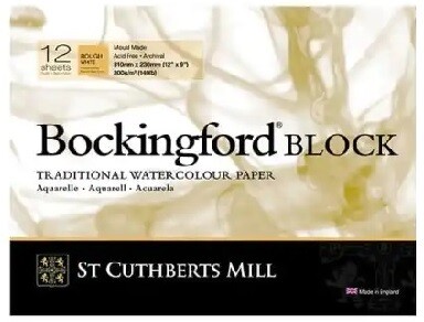 Album per Acquerello Bockingford St Cuthberts Mill, RUVIDO 300gr 31x23