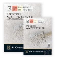 BLOCCO WATERFORD SATINATA 300g 100% COTONE 20 fogli collati sui 4 lati