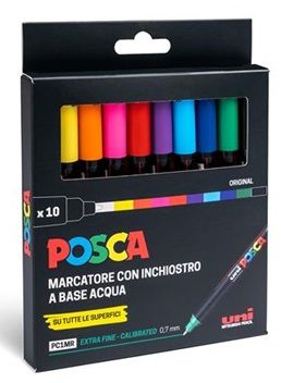 UNIPOSCA PENNARELLI PUNTA MEDIA 10 COLORI