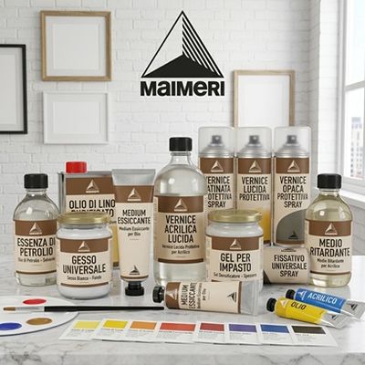 Ausiliari e Vernici Maimeri: Protezione, Preparazione e Finitura per Ogni Tecnica