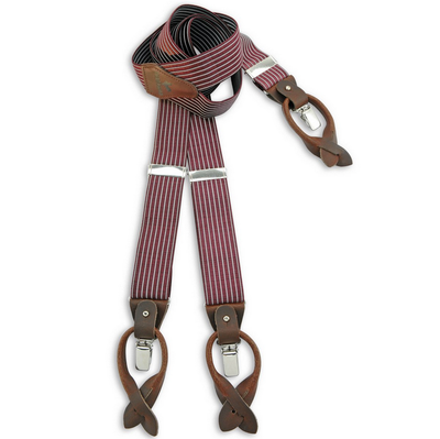 Sir Redman Hosenträger Kombipack Striped Gent bordeaux