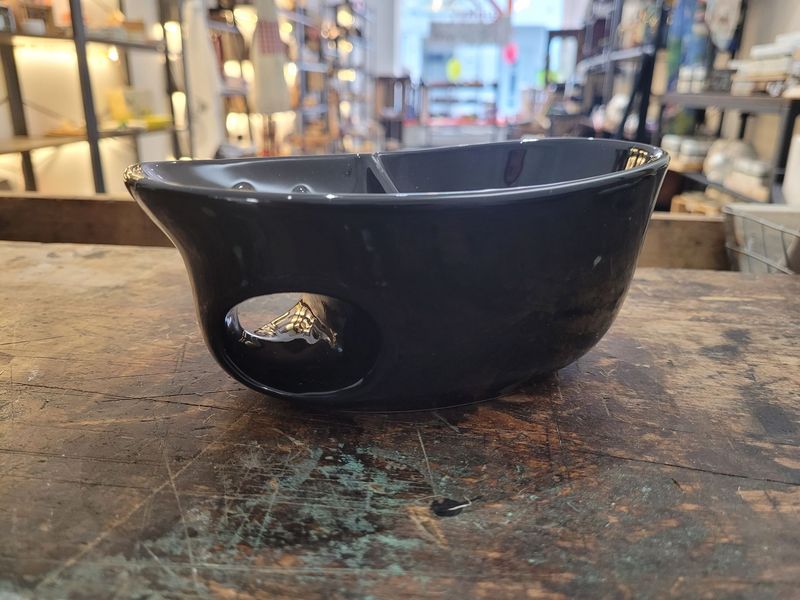 Rasiermug Porzellan schwarz