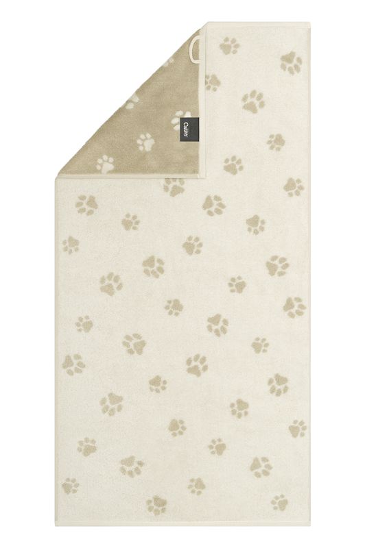 Cawö Handtücher WE LOVE DOGS Paws - Natur-Beige -  Handtuch 50x100 cm