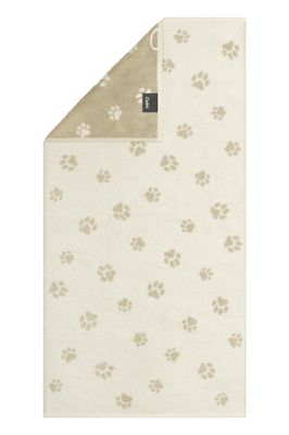 Cawö Handtücher WE LOVE DOGS Paws - Natur-Beige -  Handtuch 50x100 cm