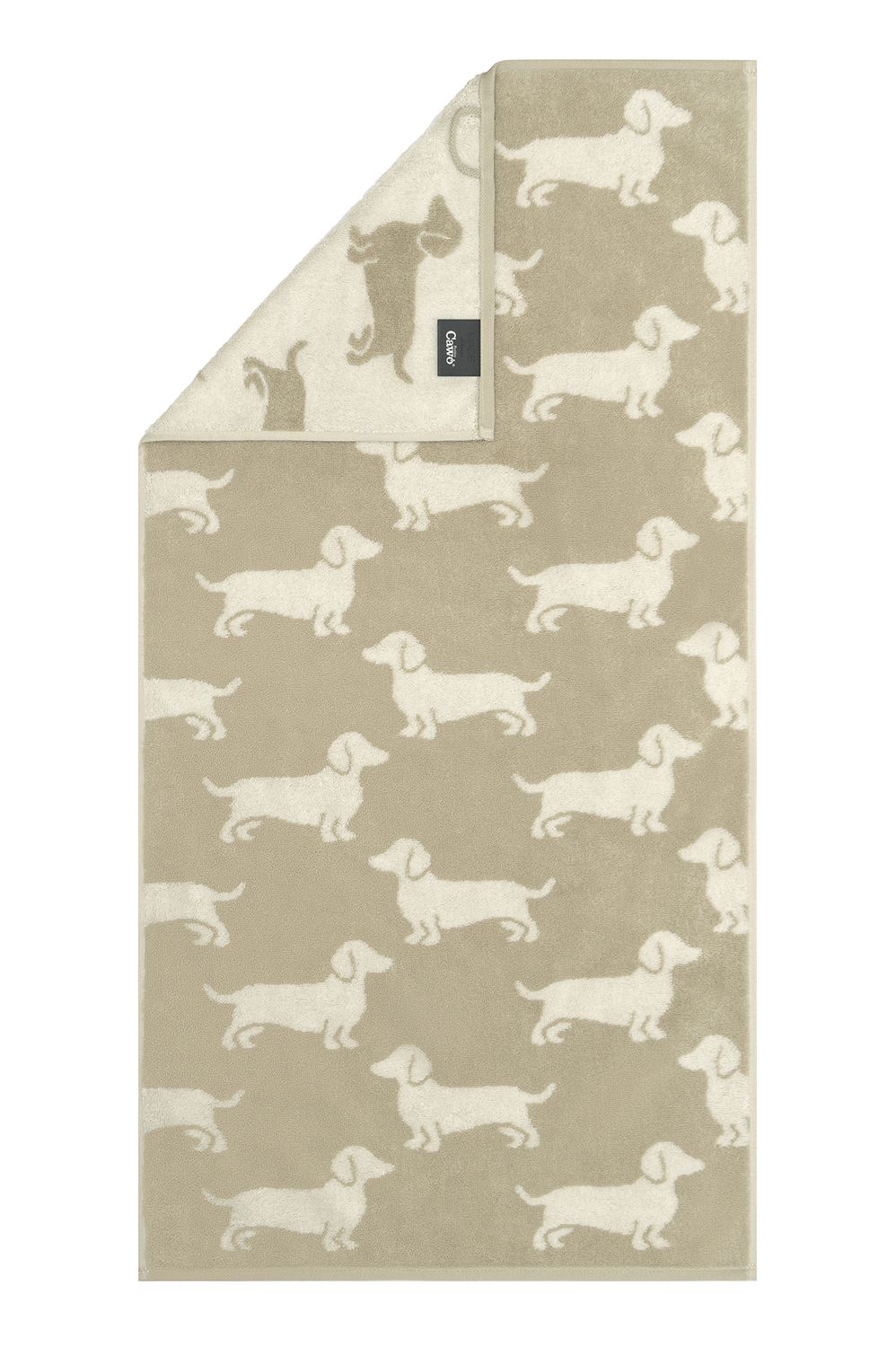 Gästetuch 30x50 cm - Cawö Handtücher WE LOVE DOGS -Natur-Beige