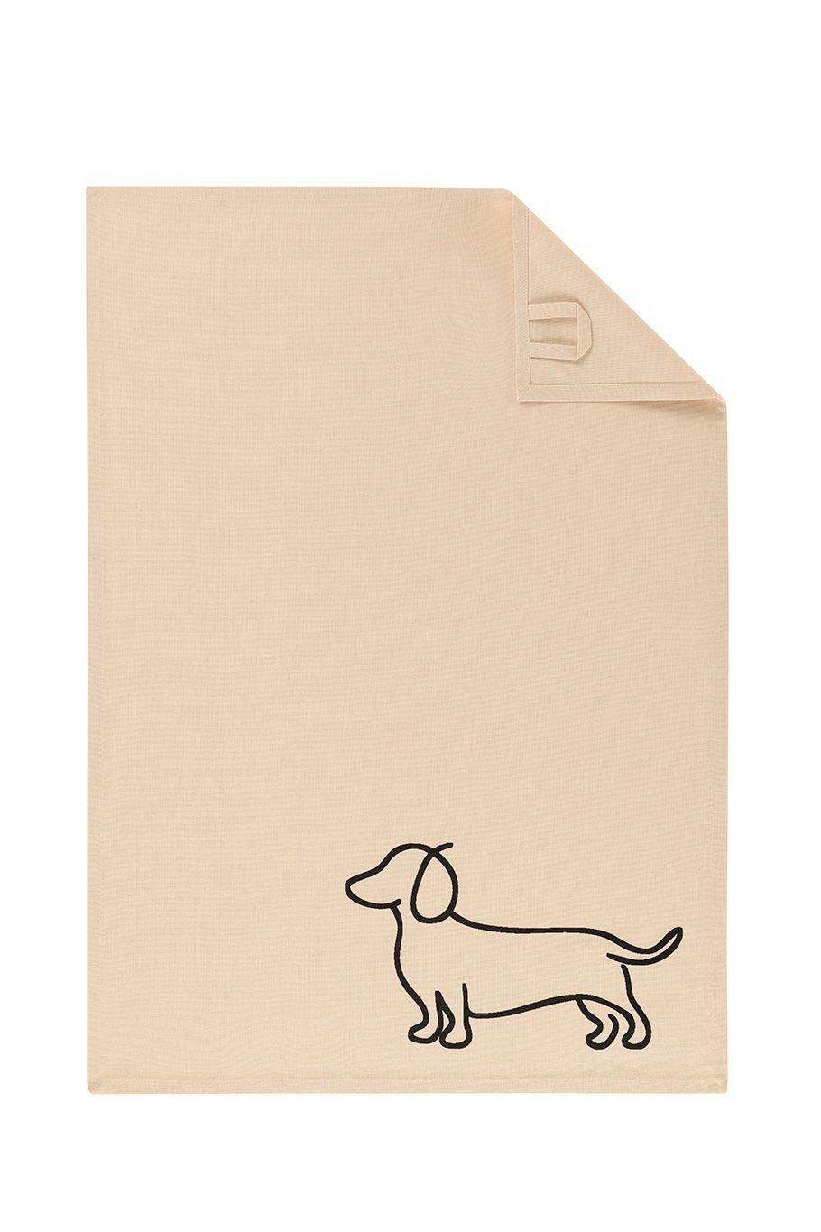 Geschirrtuch DACKEL einzel schwarz/beige – 50x70 cm Geschirrtuch DACKEL einzel schwarz/beige – 50x70 cm