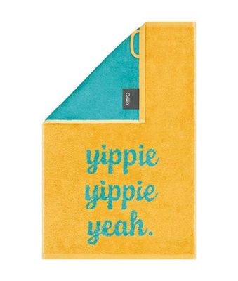 Gästehandtuch Gästehandtuch "Yippie" gelb/türkis 30x50cm