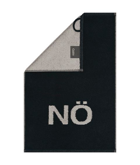 Gästehandtuch "NÖ" CAWÖ  schwarz/grau  30x50cm