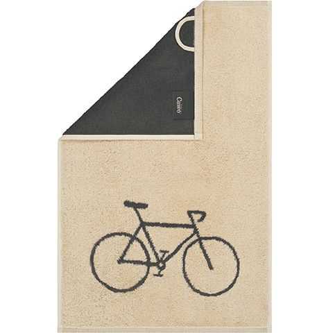 Gästehandtuch Bicycle CAWÖ  beige/grau  30x50cm