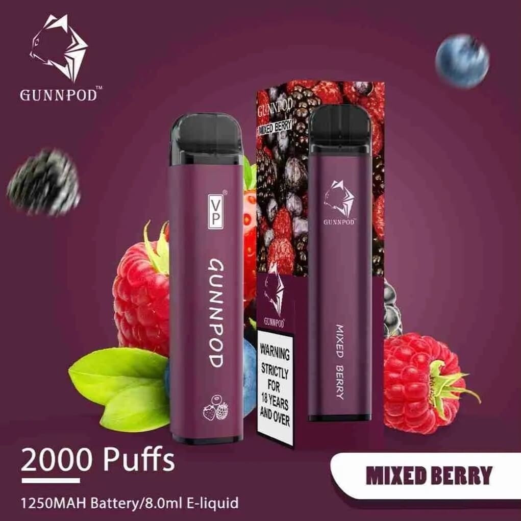 Gunnpod Mixed Berry 2000 Puffs