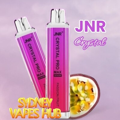 JNR Crystal Pro disposable vape with sleek, crystal-clear design, offering high-capacity puffs and …
