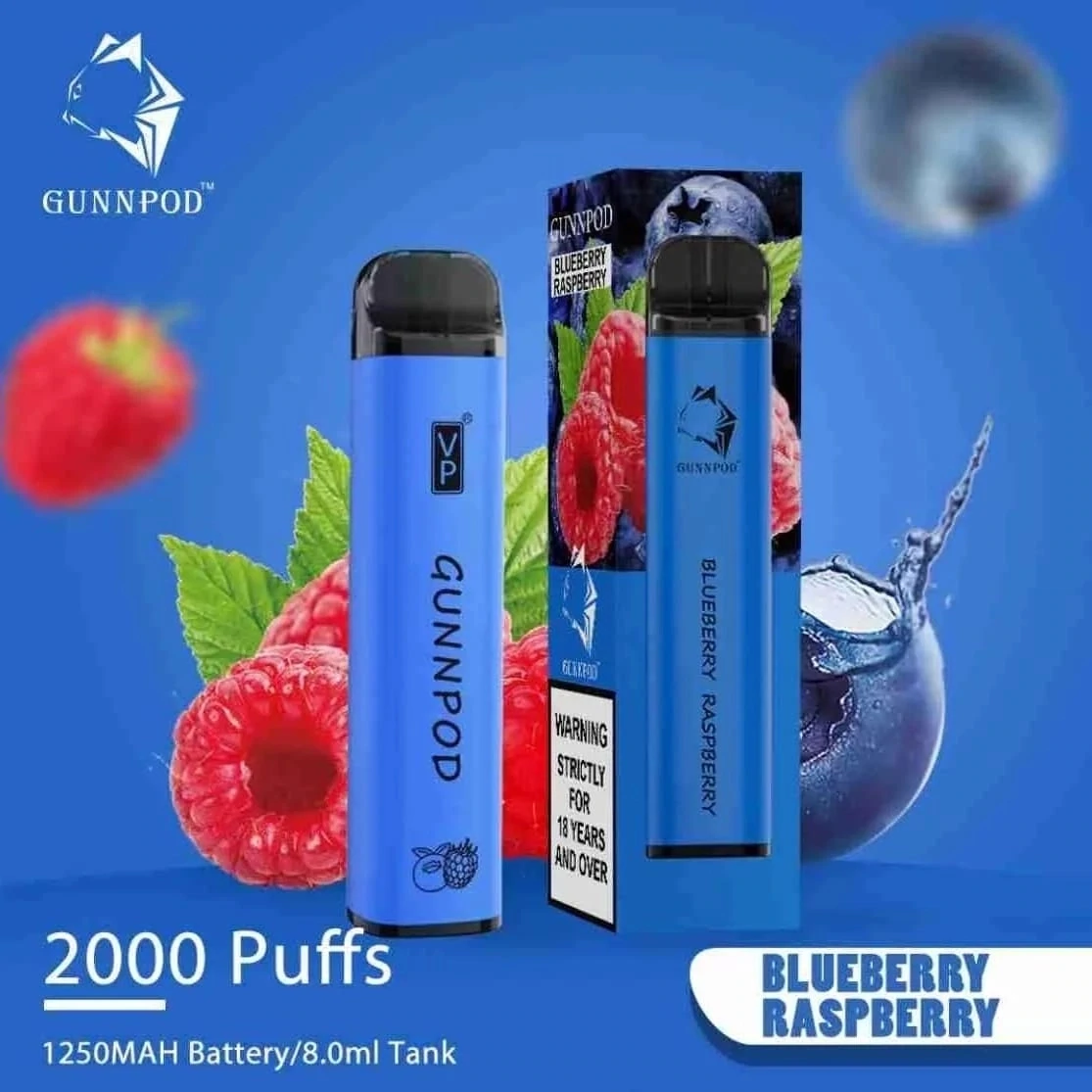 Gunnpod Blueberry Raspberry 2000 Puffs