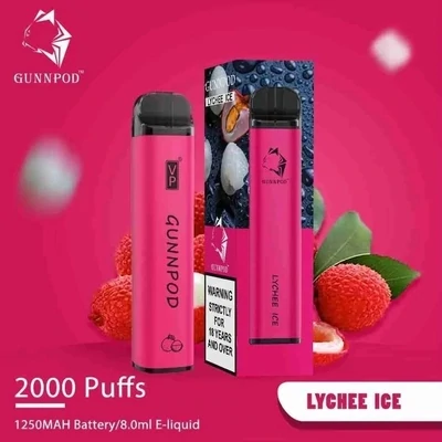 Gunnpod Lychee Ice 2000 Puffs