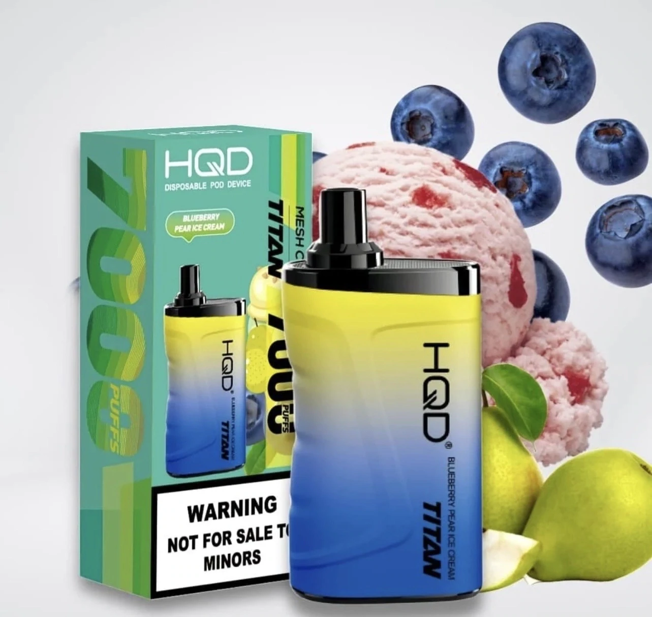 HQD Titan 7000 Blueberry Pear Ice Cream