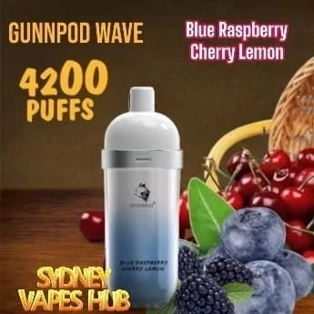 Gunnpod Wave 4200 Blue Raspberry Cherry Lemon