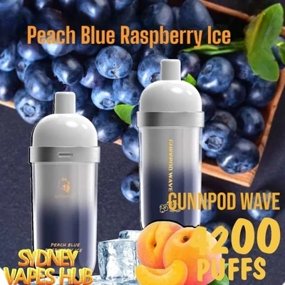 Gunnpod Wave 4200 Peach Blue Raspberry Ice