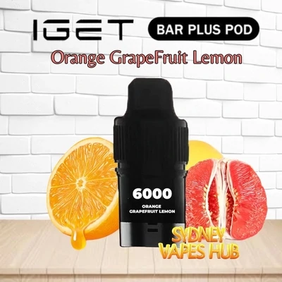 IGET Bar Plus Pod Orange GrapeFruit Lemon