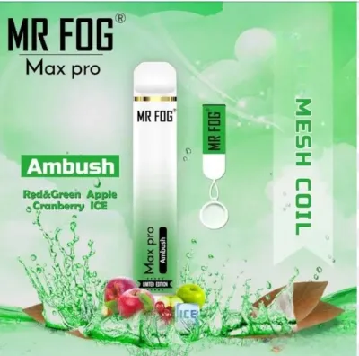 MR FOG MAX Pro 2000 Puffs - Red &amp; Green Apple cranberry Ice