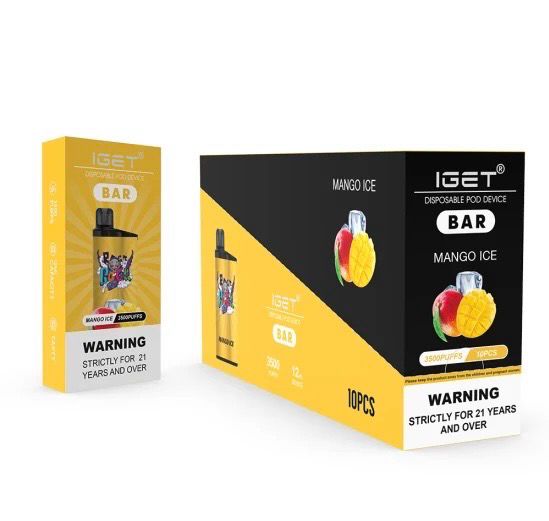 full box  IGET Bar Mango Ice - bulk Deal