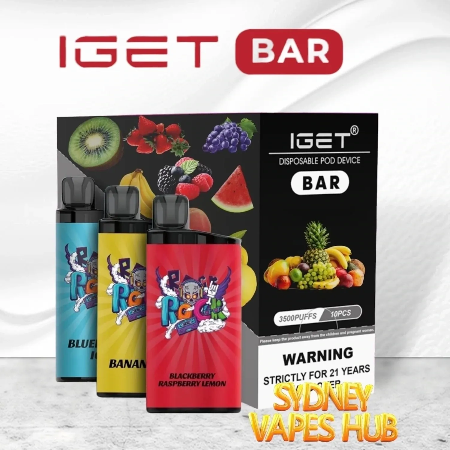 IGET Bar 3500 Puffs 10 Pack - bulk