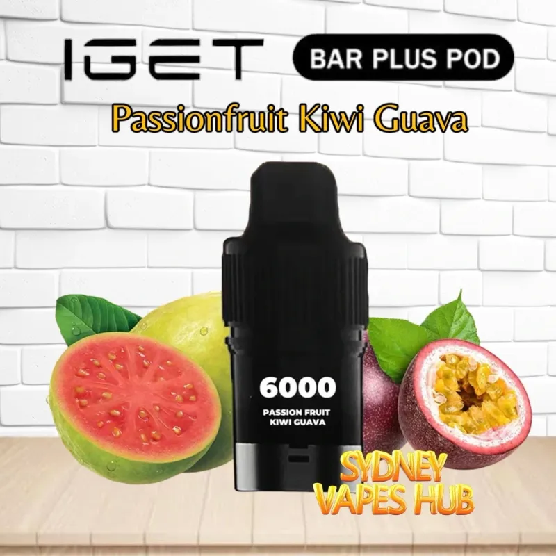 IGET Bar Plus Pod Passionfruit Kiwi Guava IGET Bar Plus Pod Passionfruit Kiwi Guava