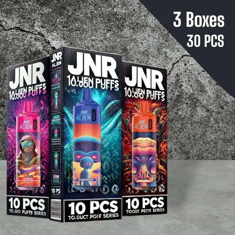 Jnr Alien 10000 puffs - 30 pack vape wholesale