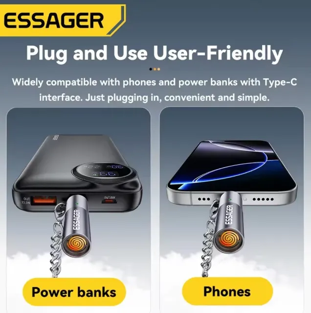 type C smart lighter