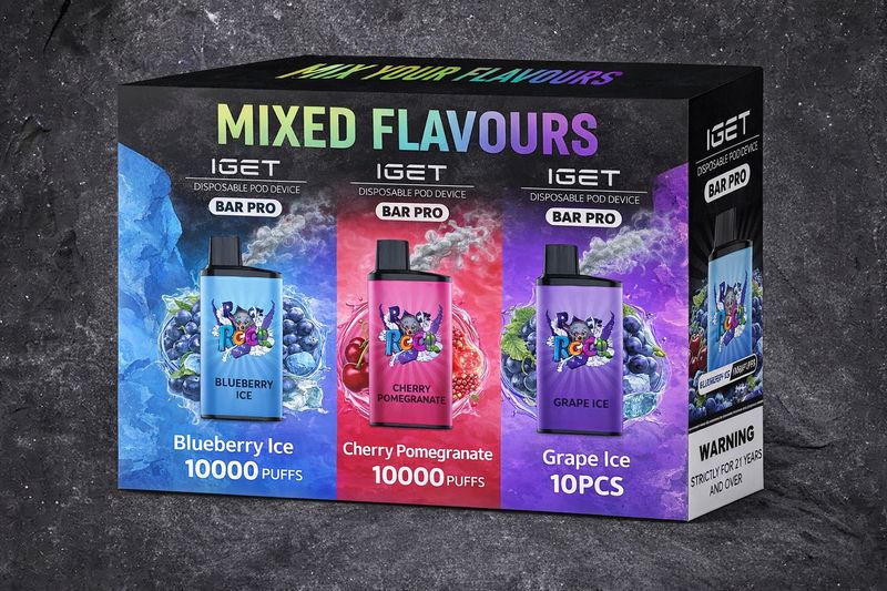 10 Pcs Mixed Iget Bar Pro 10000