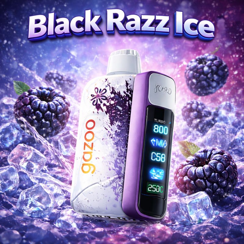 Gazoo Black Razz Ice  15000 - Ali BarBar Alternative