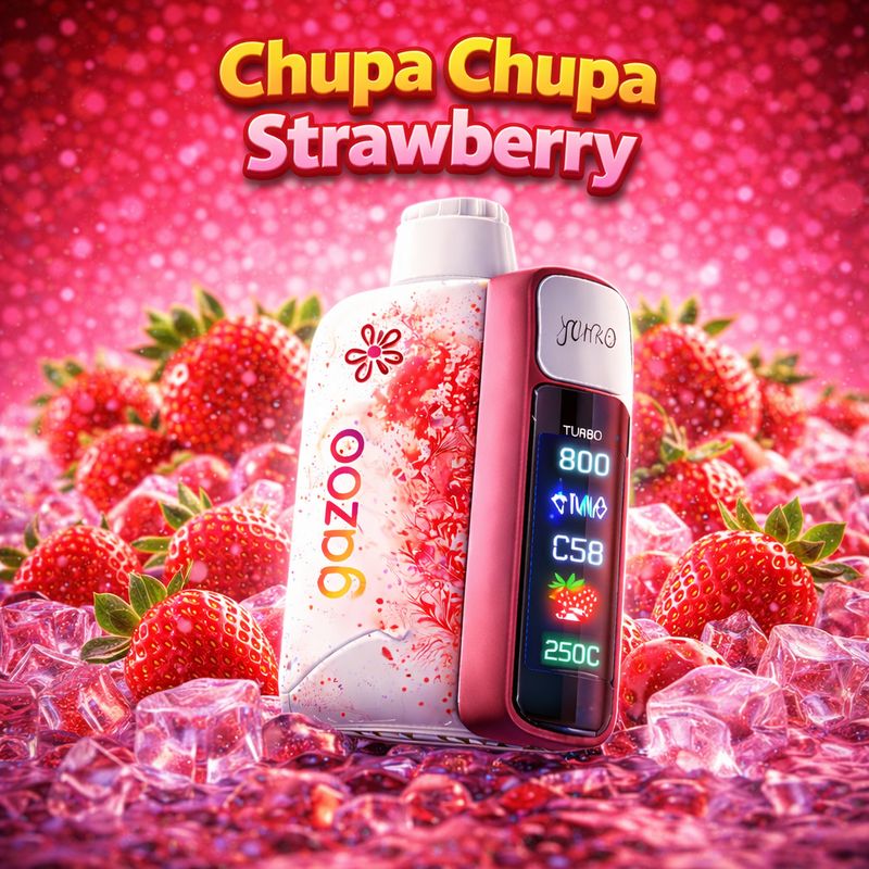 Gazoo Chupa Chupa Strawberry  Ice 15000 - Ali BarBar Alternative
