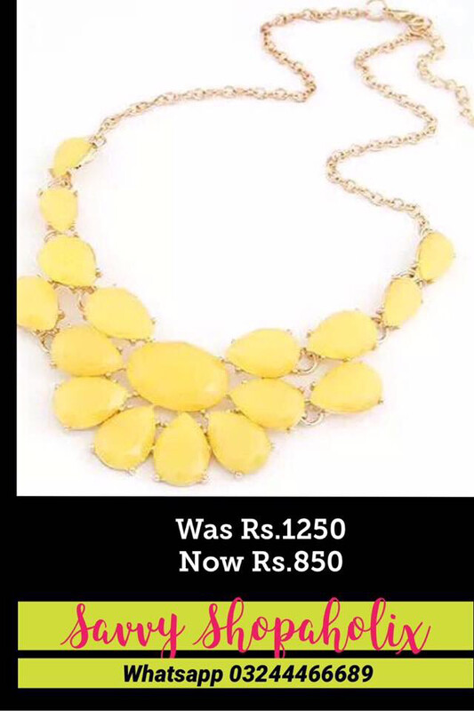 Yellow Big Stone Necklace