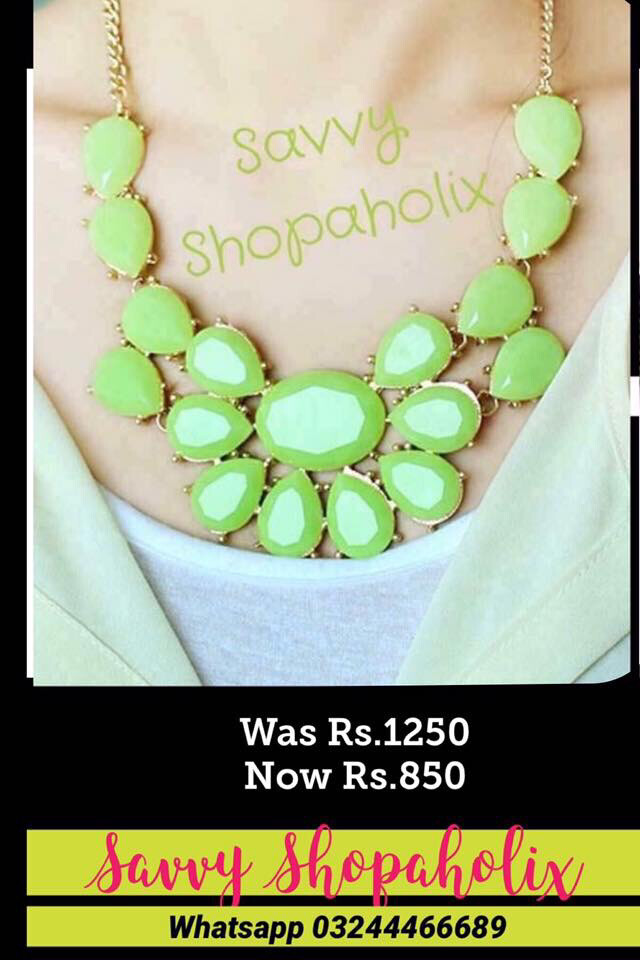 Green Big Stone Necklace