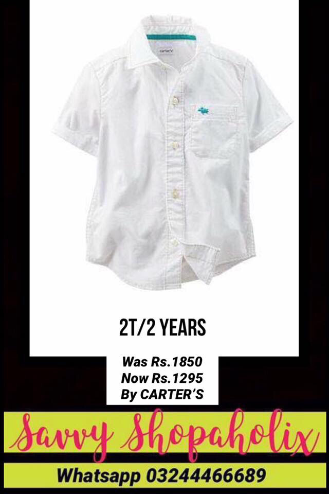 Baby Boy Button Down White Shirt By Carter’s