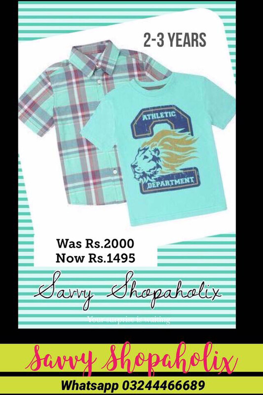 2pc Shirt And T-shirt Set By George