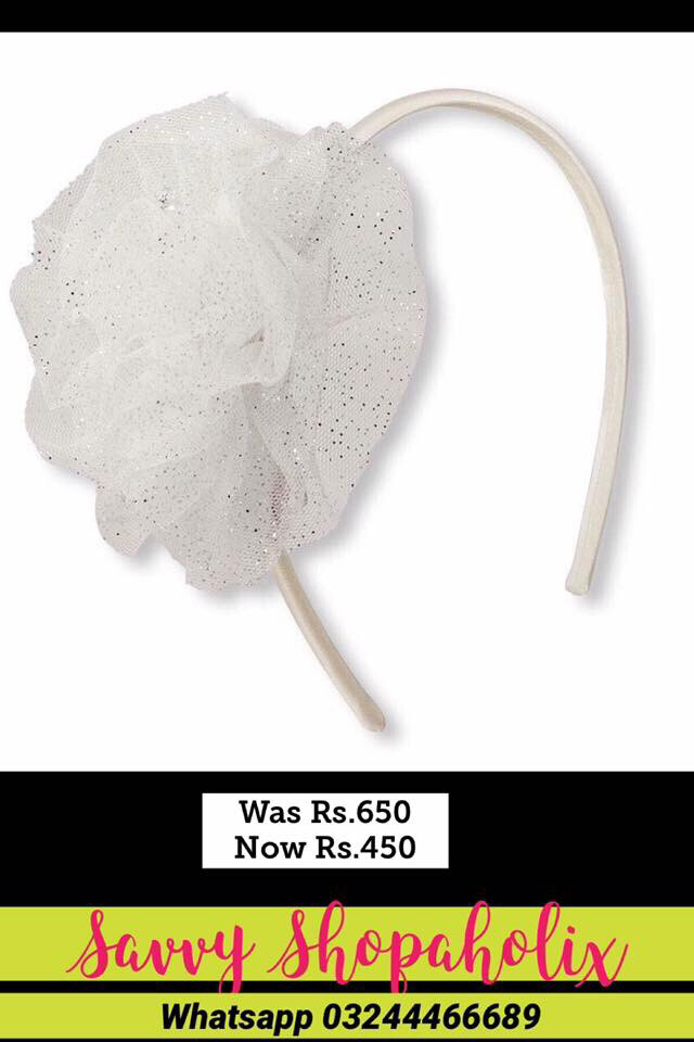 White Flower Hair Band By The Children’s Place
