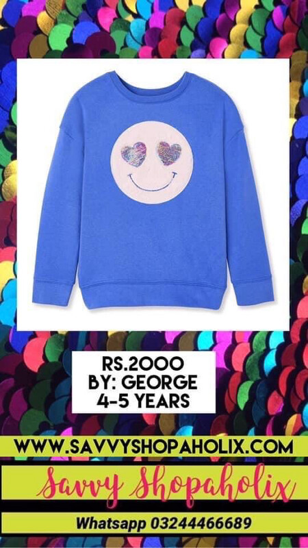 Blue smiley Sweat Shirt By George