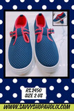 Blue Polka Dot Sneakers/ Shoes By Omphies