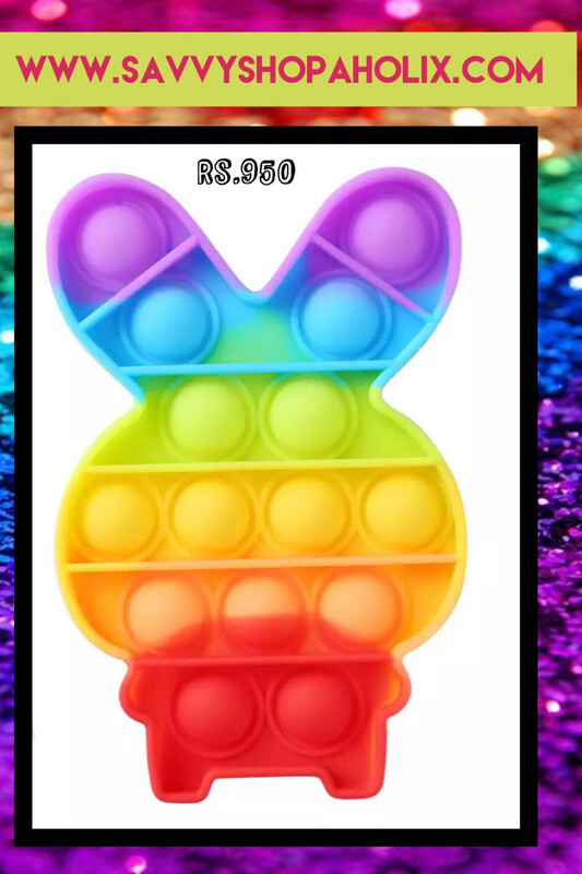 Rainbow Bunny Popit