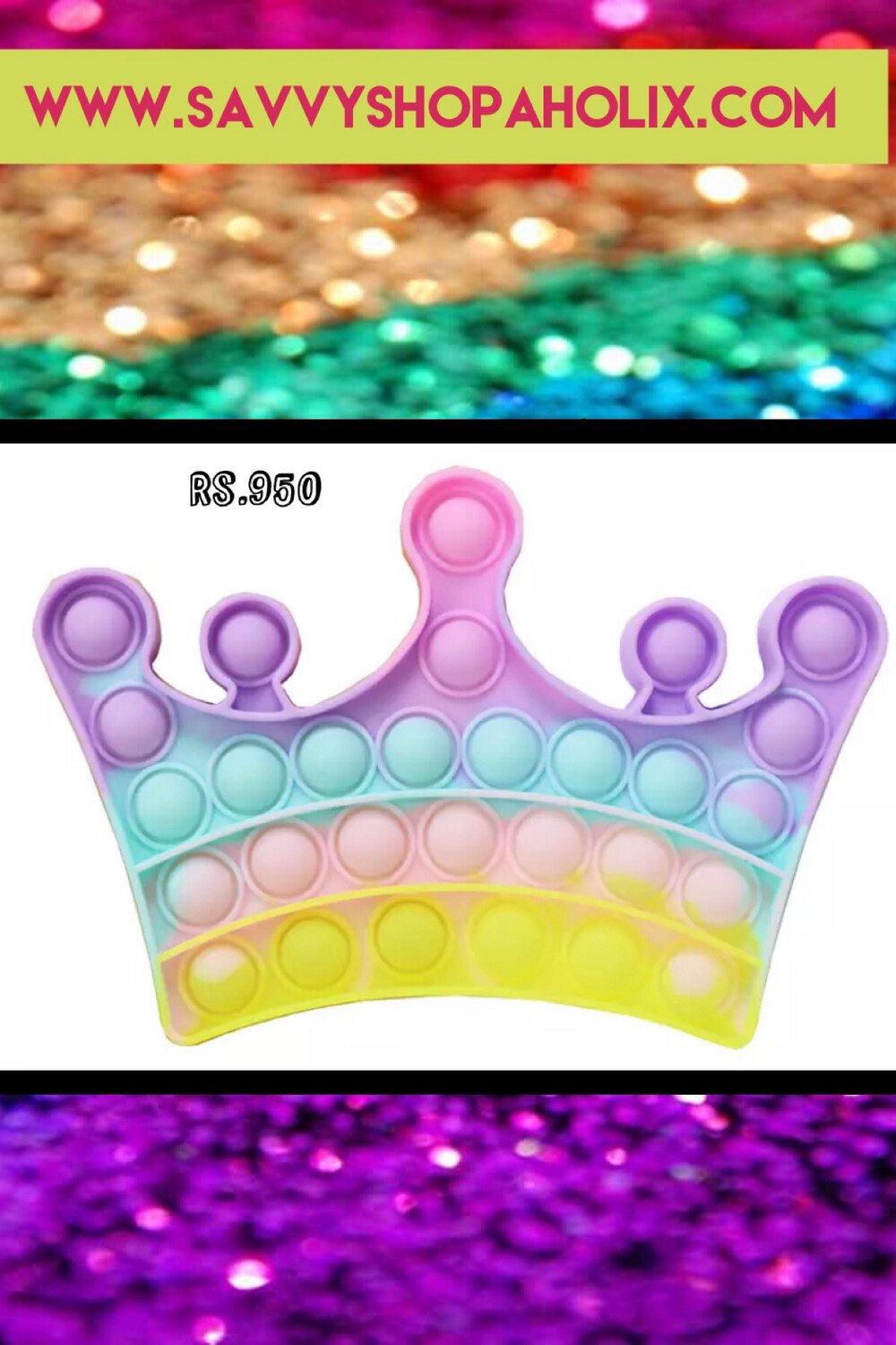 Rainbow Crown Popit
