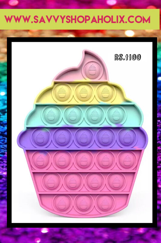 Rainbow Cupcake Popit