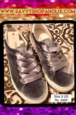 Gymboree Grey Velvet Sneakers/ Shoes